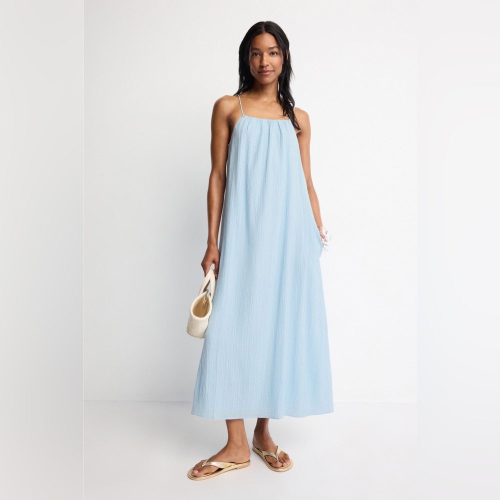 Solid & Striped Sarai Baby Blue Maxi Dress